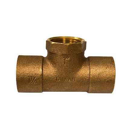 Jones Stephens 1-1/4 x 1-1/4in. x 1/2in. C x C x FIP Forged Brass Tee K104800224